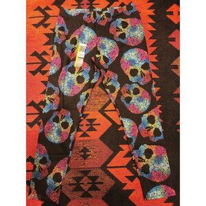 NEW Colorful Skull Print Ankle Leggings By No Boundaries L/G (11-13)